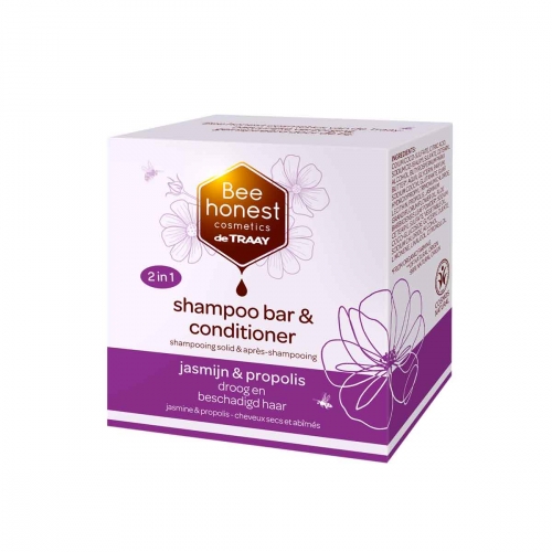 Shampoobar jasmijn + propolis van Bee honest cosmetics, 1 x 80 g